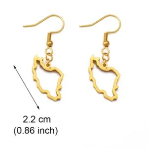 IRAN MAP Earrings